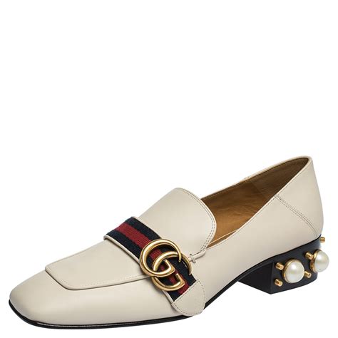 womens white gucci loafers